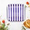 8 Ct. Purple Striped Square Paper Dessert Plates Bold Party Tableware 7 1/4"